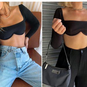 Princess Polly black longsleeve top